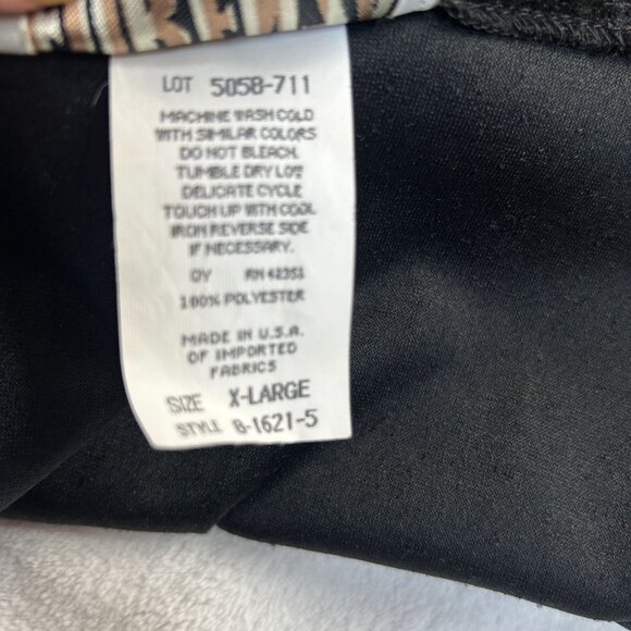 Forenza Womens Black Crushed Velvet Long Sleeve Tunic Top XL Chinese Knot Button - Picture 4 of 7